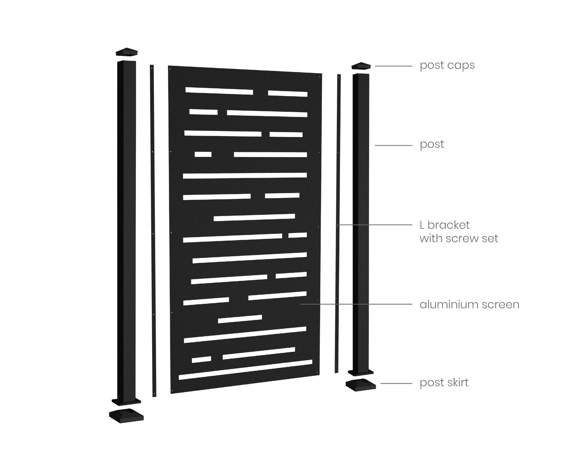 Exploded modular screen system